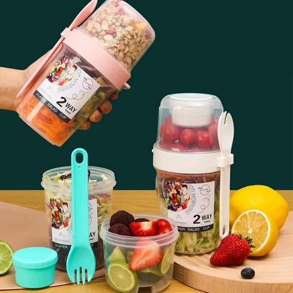 Bento Box Two Tier - Tasse à salade Portable, tasse de