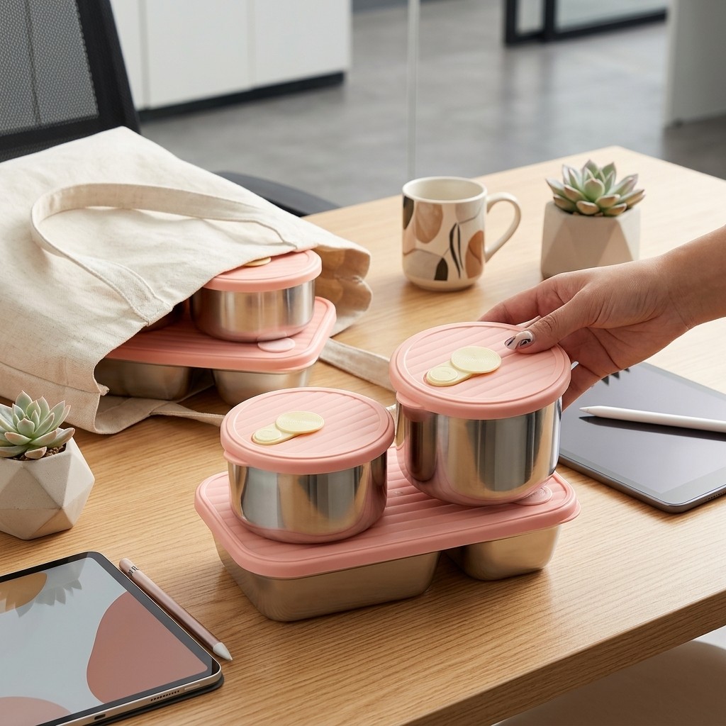 Bento Box Two Tier - Boîte à lunch en acier inoxydable
