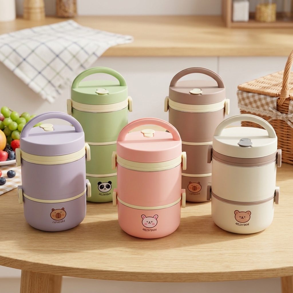 Bento Box Two Tier - Boîte à lunch thermique en acier