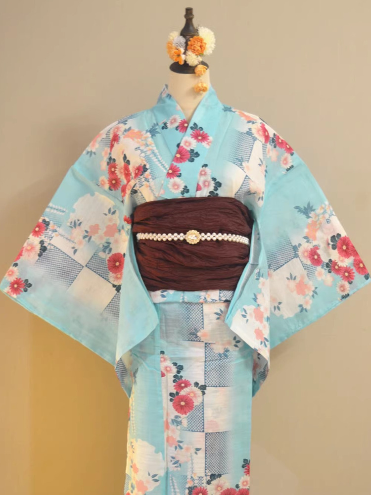 Kimono Yukata Cotton - Yukata Kimono traditionnel en coton et