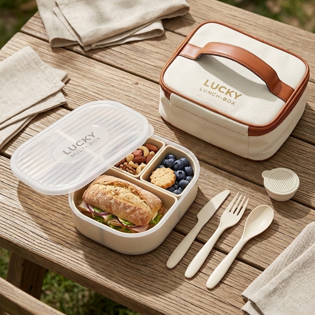 Boîte à lunch portable en plas - Bento Box Two Tier avis et prix