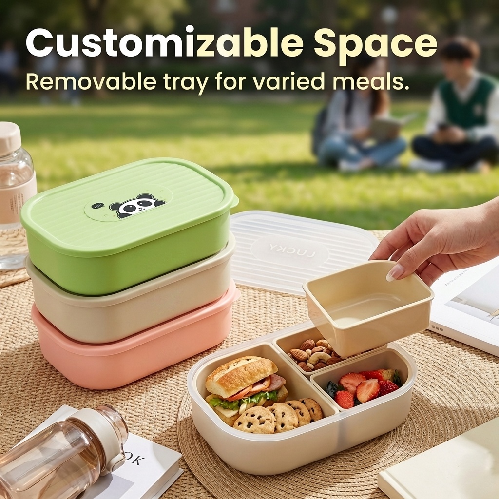 Boîte à lunch portable en plas - Bento Box Two Tier avis et prix