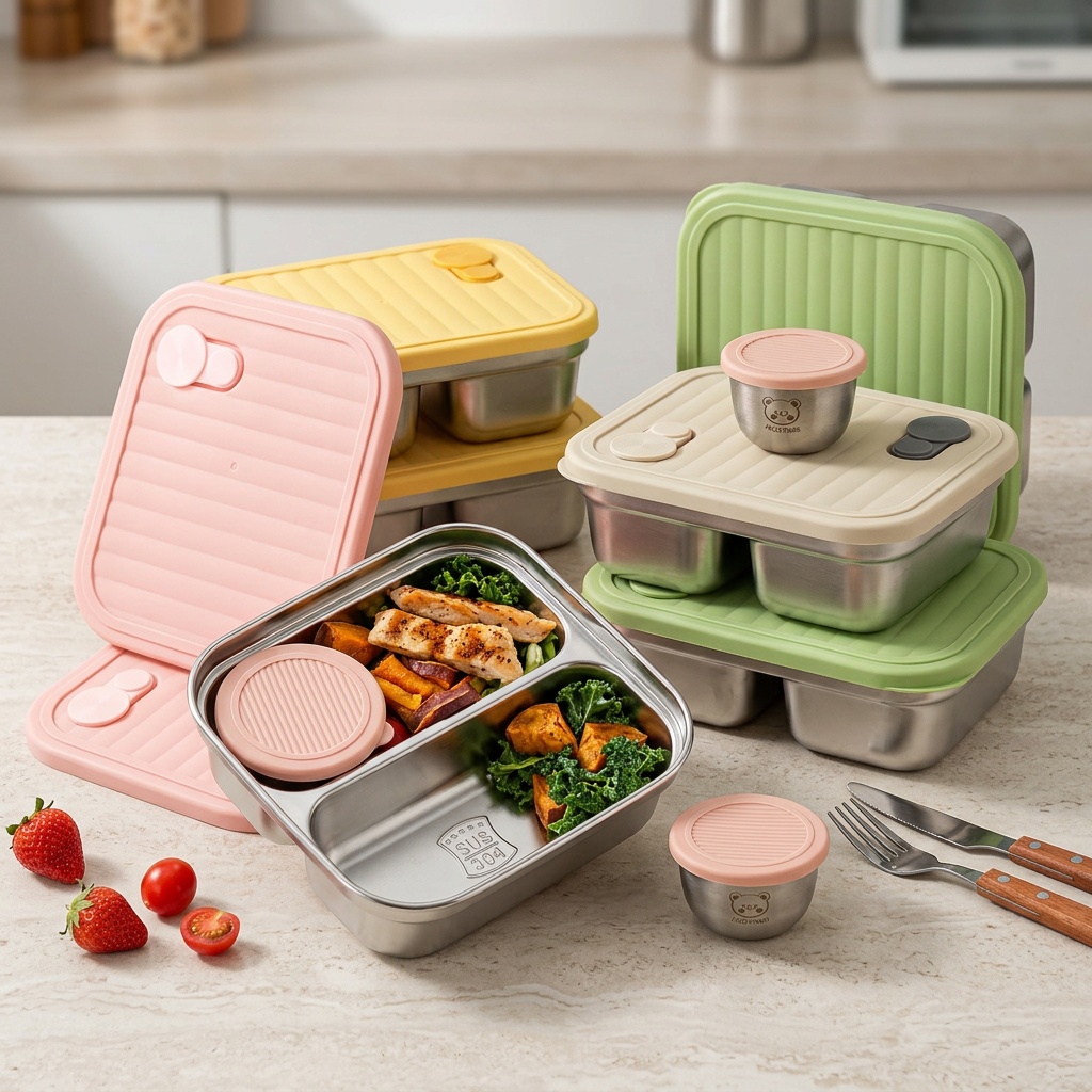 Boîte à lunch portable en acie - Bento Box Two Tier avis et prix